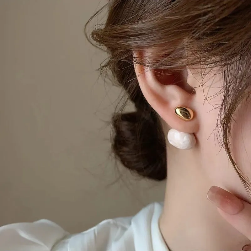 Women's Retro Luxury Glazed Oval Earrings
