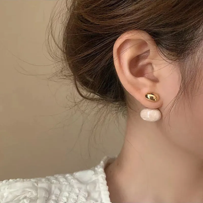Women's Retro Luxury Glazed Oval Earrings